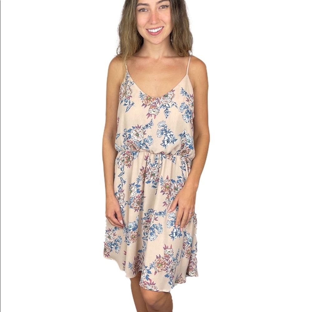 Lush Floral Blush Spaghetti Strap Dress - Picture 3 of 7